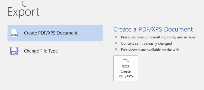 word for mac no options when saving as pdf
